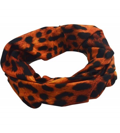 Balaclavas Seamless Bandana Face Mask Rave Men Women for Dust Sun Wind Protection - Leopard Dark Yellow - CF196SEACDY $19.72