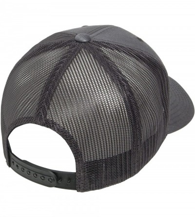 Baseball Caps Yupoong Retro Trucker Snapback Cap - Mesh Back- Adjustable Ballcap w/Hat Liner - Charcoal - CS18H2I9Q2R $12.20