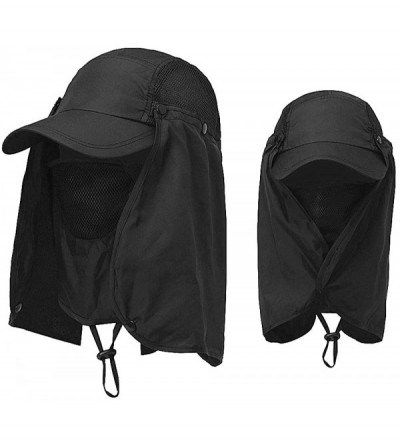Sun Hats Outdoor UPF 50+ UV Sun Protection Waterproof Breathable Face Neck Flap Cover Folding Sun Hat for Men/Women - CQ18QL0...
