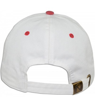 Baseball Caps Red Rose Embroidered Dad Cap Hat Adjustable Polo Style Unconstructed - Natural / Red - C8185E3X6X4 $12.62