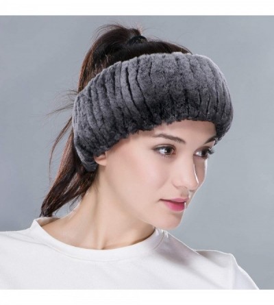 Cold Weather Headbands Fur Headband-Winter Headband Earwarmers-Stretchable Fox Fur Headband Winter Earmuffs for Women - C618Z...