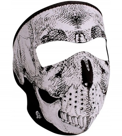 Balaclavas Neoprene Full Face Protection for Winter Sports- Biker - Reflective Skull - CC12O3N09TV $26.06
