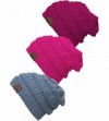 Skullies & Beanies Women's 3-Pack Knit Beanie Cap Hat - CG18LRKTX00 $49.32