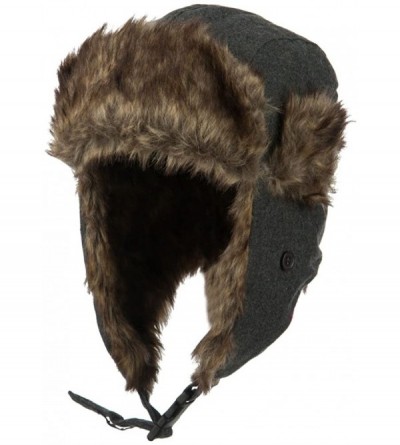 Bomber Hats Winter Fur Trooper Hat - Grey - CA11P5I9GVN $31.94