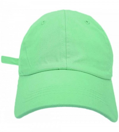 Baseball Caps Classic Washed Cotton Baseball Dad Hat Cap Iron Buckle Strap Olive - Mint - CX18HCE2ST8 $19.97