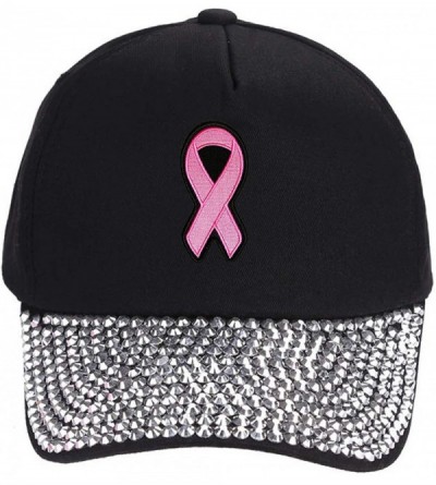 Baseball Caps Hat - Women's Adjustable Cap - Breast Cancer Awareness - Rhinestone - C818I5MC90M $49.41