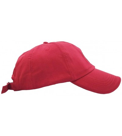 Skullies & Beanies Unisex LIT Emboirdery Adjustable Baseball Cap Dad Hat - Red - CB187A96LHK $9.21