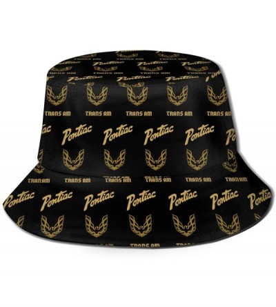 Bucket Hats Pontiac Trans Am Firebird Fashion Print Bucket Hat Summer Fisherman Cap for Men Women - Black1 - CY18X4D3Y0E $29.17