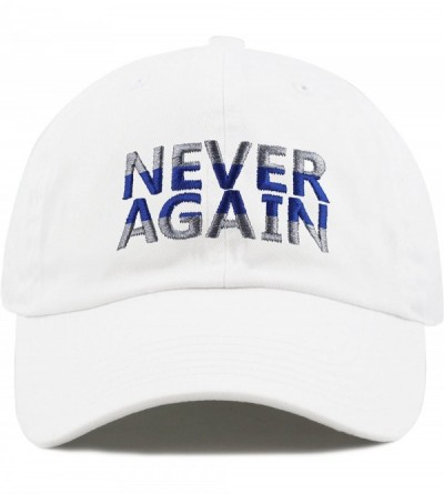 Baseball Caps Never Again & Enough School Walk Out & Gun Control Embroidered Cotton Baseball Cap Hat - Never Again-white - CB...
