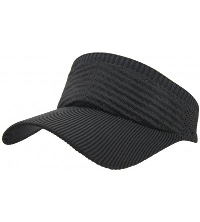 Baseball Caps Womens Summer Quick-Dry Mesh Empty Top Golf Stretchy Sun Baseball Visor Hat Cap - Black - CT18H3CXC88 $10.82