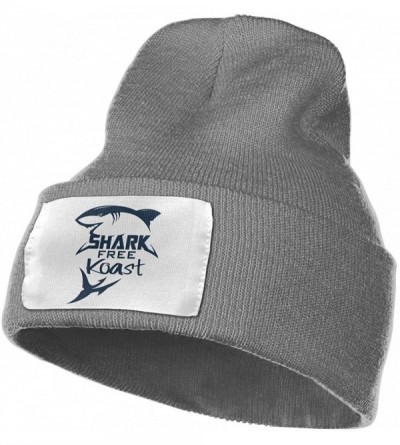 Skullies & Beanies Women & Men Stop Shark Finning Art Winter Warm Beanie Hats Stretch Skull Ski Knit Hat Cap - Deep Heather -...
