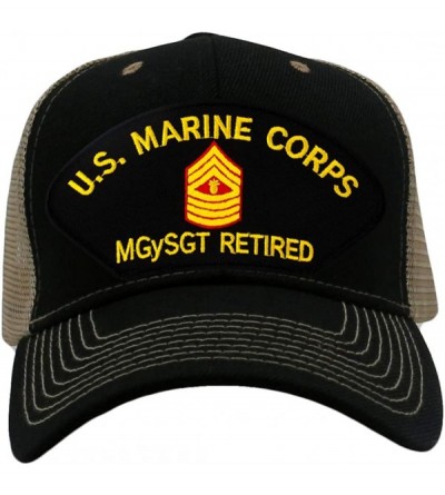Baseball Caps US Marine Corps - Master Gunnery Sergeant Retired Hat/Ballcap Adjustable One Size Fits Most - CA18NK9CRZ7 $52.47