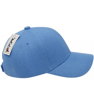 Baseball Caps Baseball Hat Adjustable Blank Cap Mid Profile Structured Baseball Cap - Ball Cap Sky - CC18IKH4ED7 $9.05