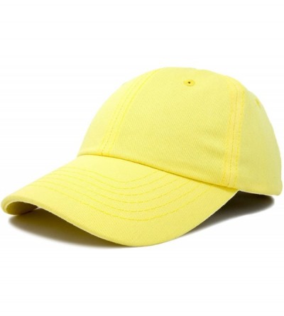 Baseball Caps Baseball Cap Dad Hat Plain Men Women Cotton Adjustable Blank Unstructured Soft - Minion Yellow - C818GEOTD0G $8.76