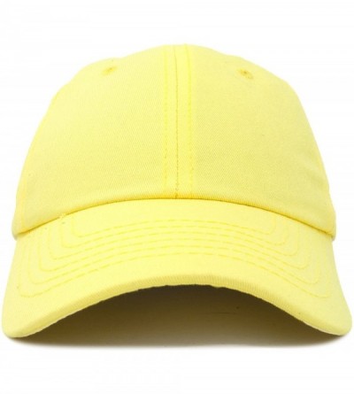 Baseball Caps Baseball Cap Dad Hat Plain Men Women Cotton Adjustable Blank Unstructured Soft - Minion Yellow - C818GEOTD0G $8.76