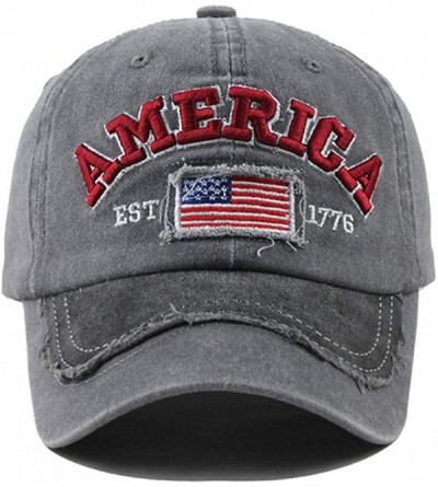 Baseball Caps Outdoor Baseball American Embroidered Patriotic - Gray - C918SALYS22 $14.63