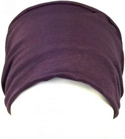 Headbands Women Solid Wide Elastic headband - Purple - CE187I0286K $10.78