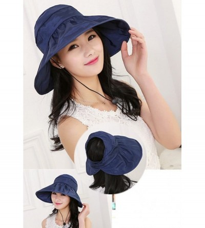 Sun Hats Summer Bill Flap Cap UPF 50+ Cotton Sun Hat Neck Cover Cord for Women - Rose Red - CN18DL87USK $21.83