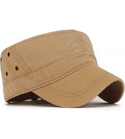 Baseball Caps Men Women Vintage Distressed Washed Cotton Twill Cadet Army Cap Canvas Military Hat Flat Top Baseball Sun Cap -...