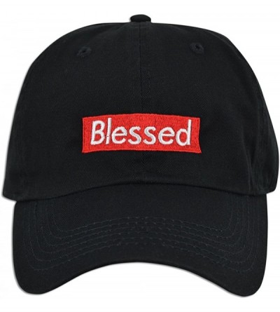 Baseball Caps Blessed Embroidered Dad Cap Hat Adjustable Polo Style Unconstructed - Black - CE1892TA4O0 $13.49