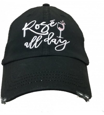 Baseball Caps Rose All Day Women's Trucker Hat - Black - CB17YSQE37M $48.59