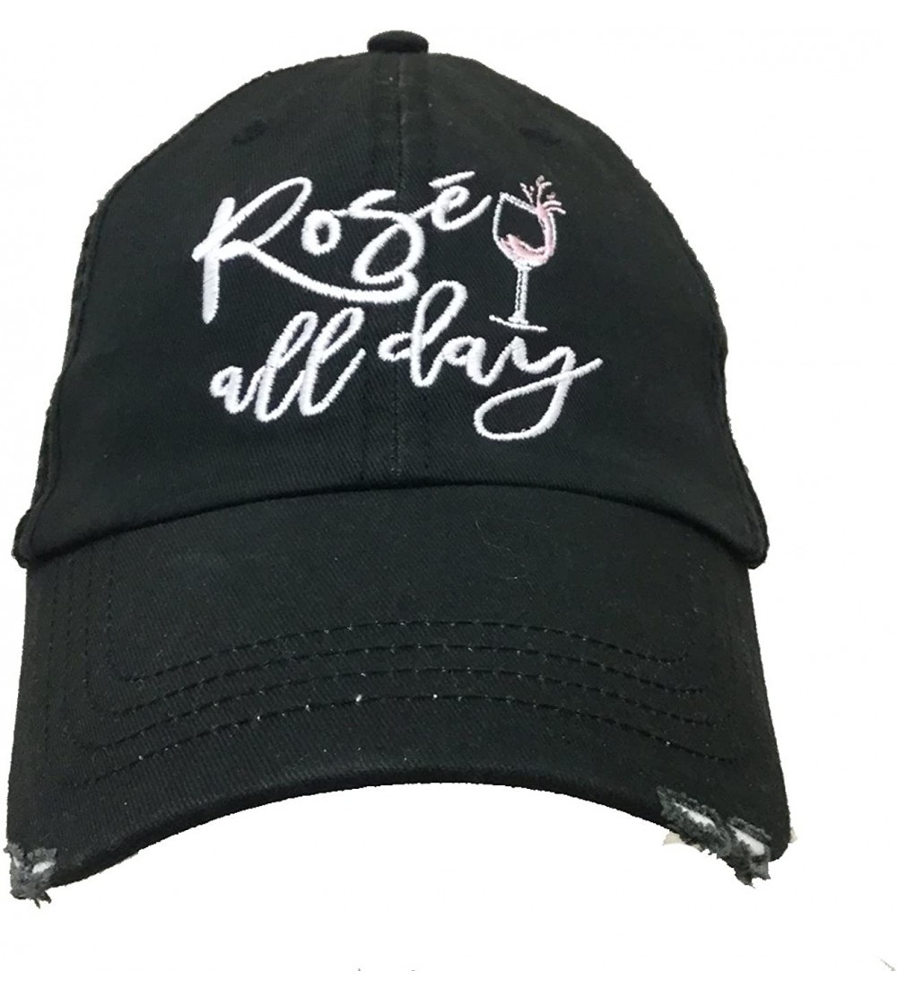 Baseball Caps Rose All Day Women's Trucker Hat - Black - CB17YSQE37M $21.60