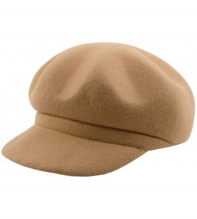 Newsboy Caps Womens Plaid Visor Beret Newsboy Hat Ivy Cabbie Cap - Tan - CH18N0WZ7CK $28.25