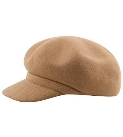 Newsboy Caps Womens Plaid Visor Beret Newsboy Hat Ivy Cabbie Cap - Tan - CH18N0WZ7CK $15.44