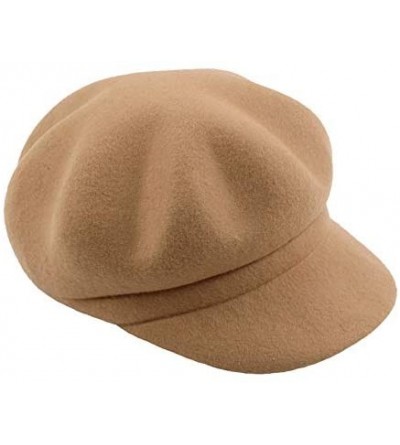 Newsboy Caps Womens Plaid Visor Beret Newsboy Hat Ivy Cabbie Cap - Tan - CH18N0WZ7CK $15.44
