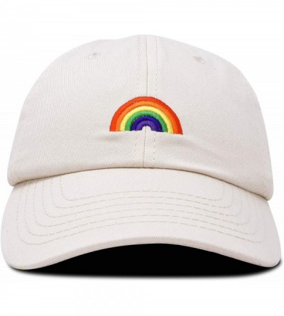 Baseball Caps Rainbow Baseball Cap Womens Hats Cute Hat Soft Cotton Caps - Beige - C018MD3WUMQ $11.86