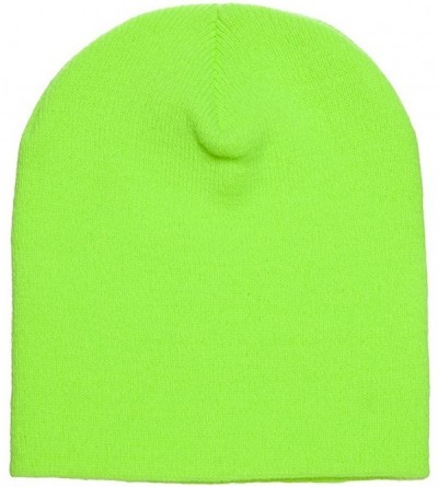 Skullies & Beanies Premium Flexfit Knit Beanie - Safety Green - CX127UHN1PX $24.31
