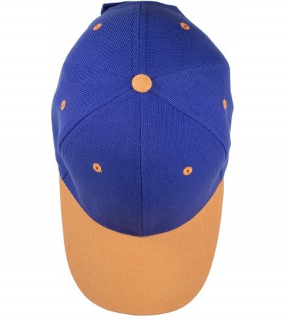 Baseball Caps Plain Blank Baseball Caps Adjustable Back Strap Wholesale LOT 12 PC'S - Blue Orange - CX17X639458 $18.95