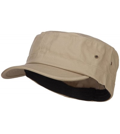 Baseball Caps Big Size Fitted Trendy Army Style Cap - Khaki - CA187WTEXY3 $44.89