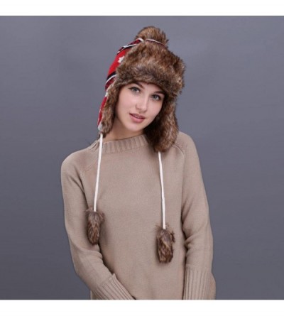Skullies & Beanies Women Knit Peruvian Beanie Wool Hat Winter Warm Ski Cap with Earflap Pom - White - CP187Q5ATID $15.06