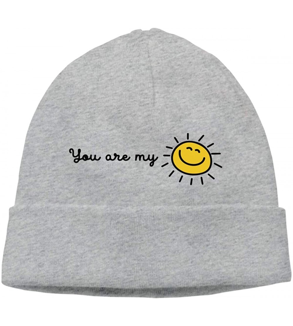 Skullies & Beanies Unisex You are My Sunshine Soft Beanie Hat Soft Hat - Gray - CB18ZRMQE59 $13.84