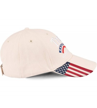 Baseball Caps Donald Trump 2020 Hat Keep America Great Embroidered MAGA USA Adjustable Baseball Cap - D-6-beige - CK18WZ32K9O...