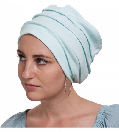 Skullies & Beanies Chemo Cap Women's Slouchy Beanie Headwear - Soft Elastic Inner Headband (Pale Blue) - CS193CL8WTT $36.05