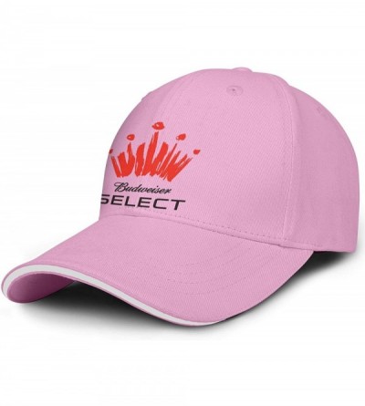 Baseball Caps Budweiser-Logos- Woman Man Baseball Caps Cotton Trucker Hats Visor Hats - Pink-46 - C818WDK6EID $30.87