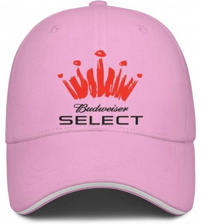 Baseball Caps Budweiser-Logos- Woman Man Baseball Caps Cotton Trucker Hats Visor Hats - Pink-46 - C818WDK6EID $21.15