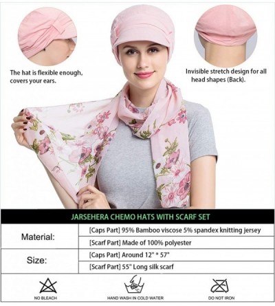 Newsboy Caps Chemo Hats for Women Bamboo Cotton Lined Newsboy Caps with Scarf Double Loop Headwear for Cancer Hair Loss - CZ1...