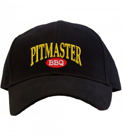 Baseball Caps Pitmaster Embroidered Pro Sport Baseball Cap - Black - CE17WTRI7DM $39.23