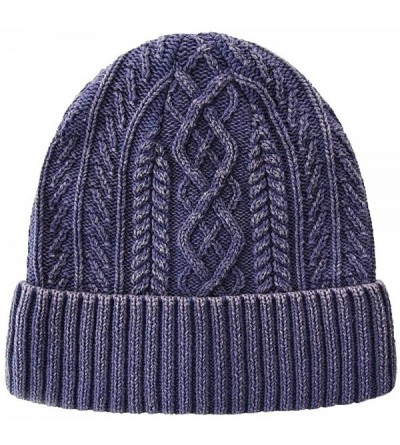 Skullies & Beanies Men's Warm Winter Hats Washed Cotton Knit Cuff Beanie Cap Hat - Denim Blue - CK18A40X7OY $13.78