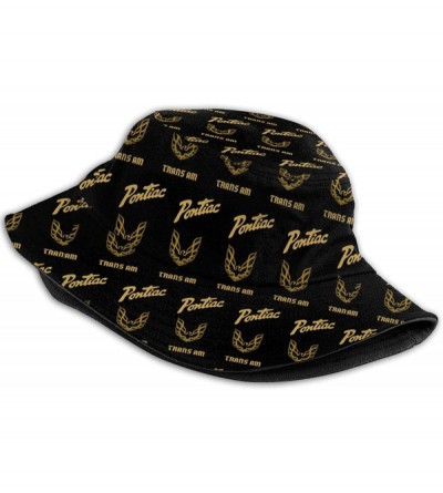 Bucket Hats Pontiac Trans Am Firebird Fashion Print Bucket Hat Summer Fisherman Cap for Men Women - Black1 - CY18X4D3Y0E $29.91