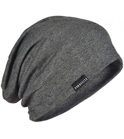 Skullies & Beanies Slouch Beanie Hat for Men Women Summer Winter B010 - Dark With Black - CN186EG7O05 $15.07