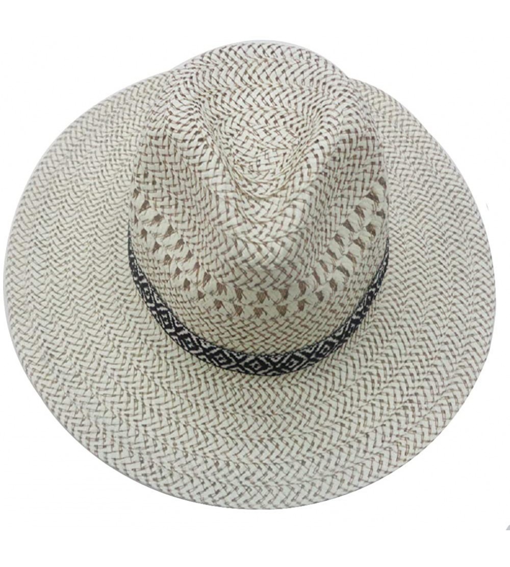 Sun Hats Spring Summer Men's Woman Lifeguard Foldable Sun Hat Woven Farmer Cool Lightweight Straw Hat - White - C118G7Y6MCD $...