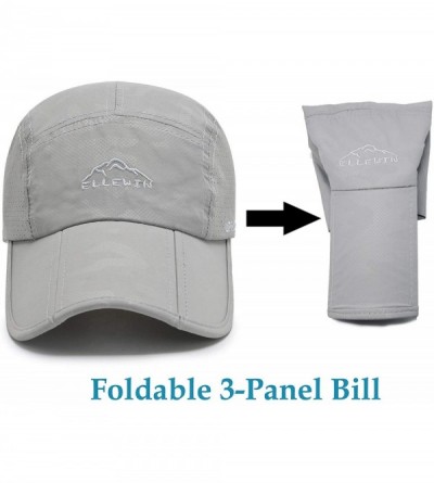 Baseball Caps Unisex Baseball Cap UPF 50 Unstructured Hat with Foldable Long Large Bill - B-light Grey-m/L - CZ182ZM08AN $12.38