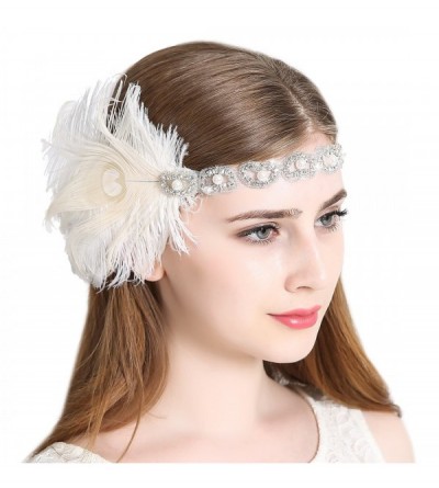 Headbands Women's Peacock 1920s Flapper Headband Art Deco Roaring 20s Gatsby Inspired Headpieces for Wedding Party - CY188E3G...