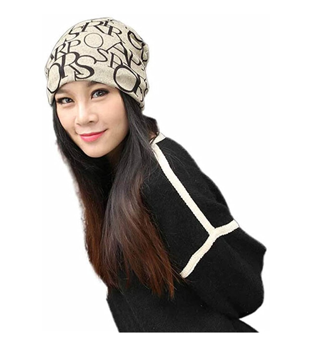 Skullies & Beanies Women Hat- Winter Women's Fashion Lace Sequins Snapback Ladies Turban Cap - ❤️c - CY180EMKA28 $9.92