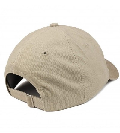 Baseball Caps Number 1 Dad Embroidered Brushed Cotton Dad Hat Cap - Vc300_khaki - CP18QQKAG2Q $13.88