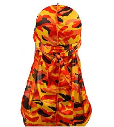 Skullies & Beanies Assorted Paisley Bandana Headwraps Womens - Orange Camouflage - CK199X6DZ6I $8.00